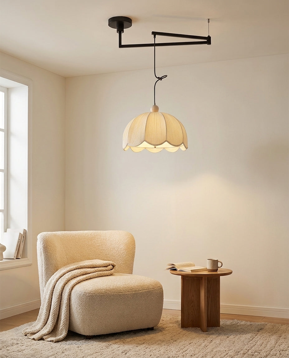 Ruffle Swing Arm Pendant Lamp — product view 3