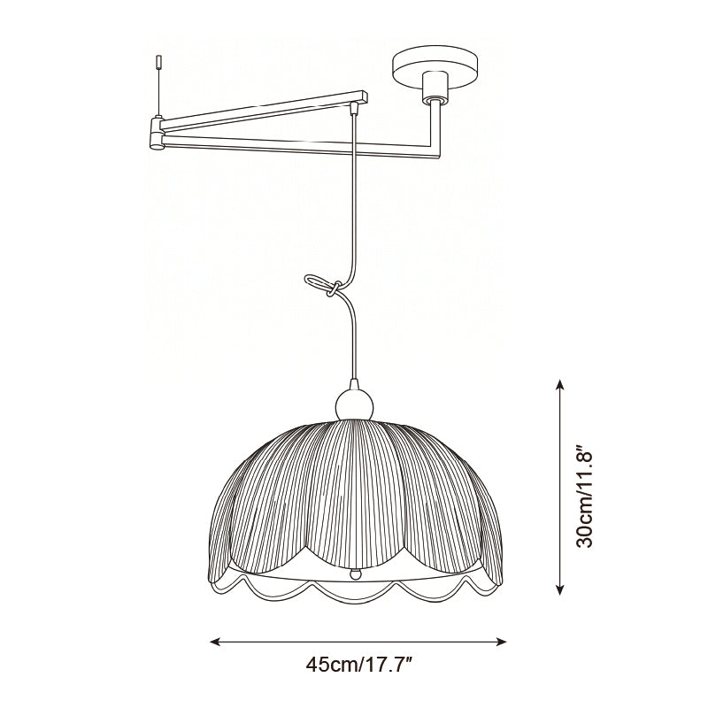 Ruffle Swing Arm Pendant Lamp — product view 5