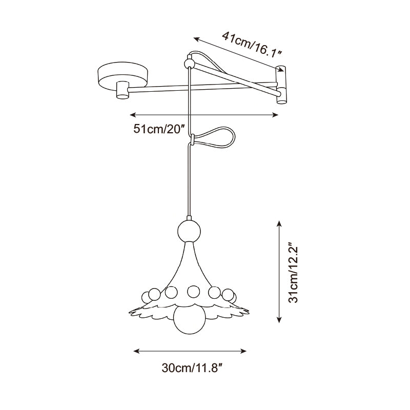 Jubilo Swing Arm Pendant Lamp — product view 5
