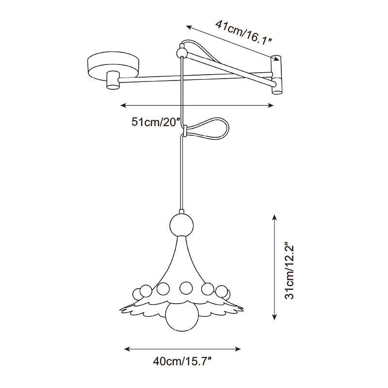 Jubilo Swing Arm Pendant Lamp — product view 6