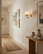 Lotus Flower Alabaster Wall Sconce — product view 2