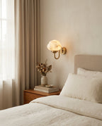 Lotus Flower Alabaster Wall Sconce — product view 3