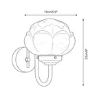 Lotus Flower Alabaster Wall Sconce — product view 5