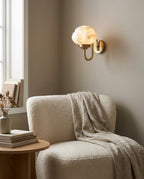 Lotus Flower Alabaster Wall Sconce — product view 7
