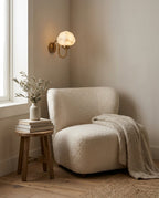 Lotus Flower Alabaster Wall Sconce — product view 10