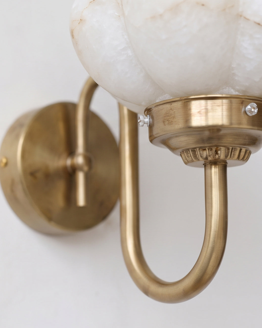 Lotus Flower Alabaster Wall Sconce — product view 13