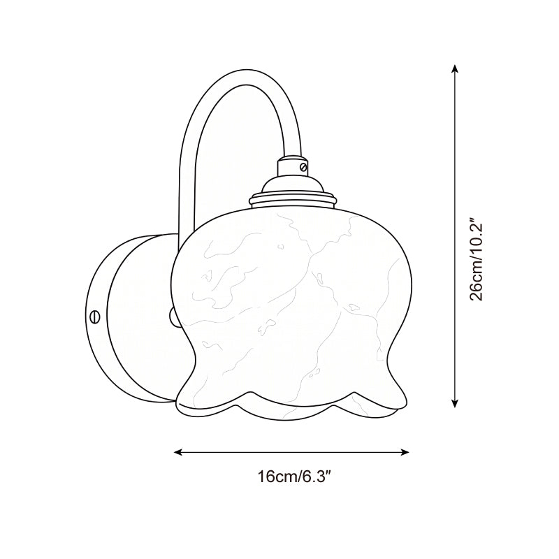 Millie Bells Alabaster Wall Sconce — product view 5
