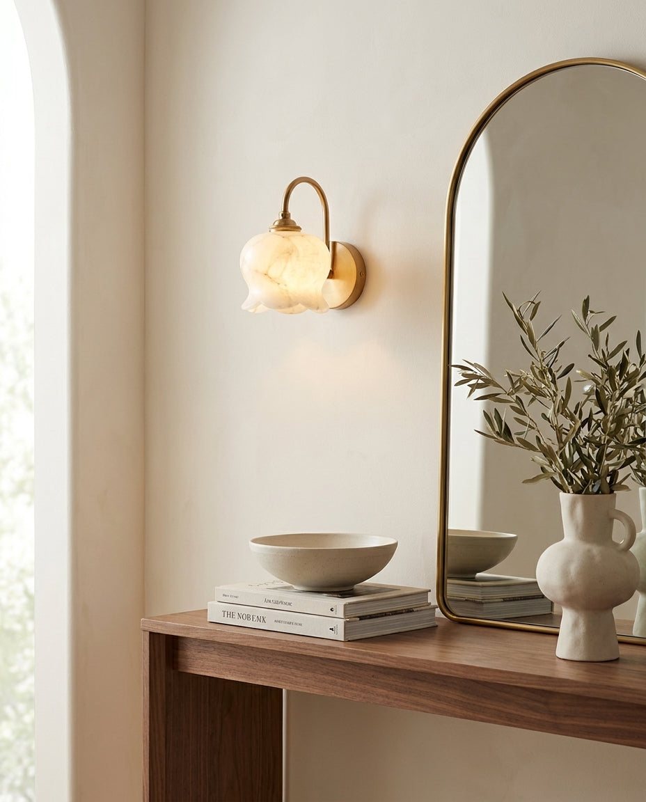 Millie Bells Alabaster Wall Sconce — product view 6