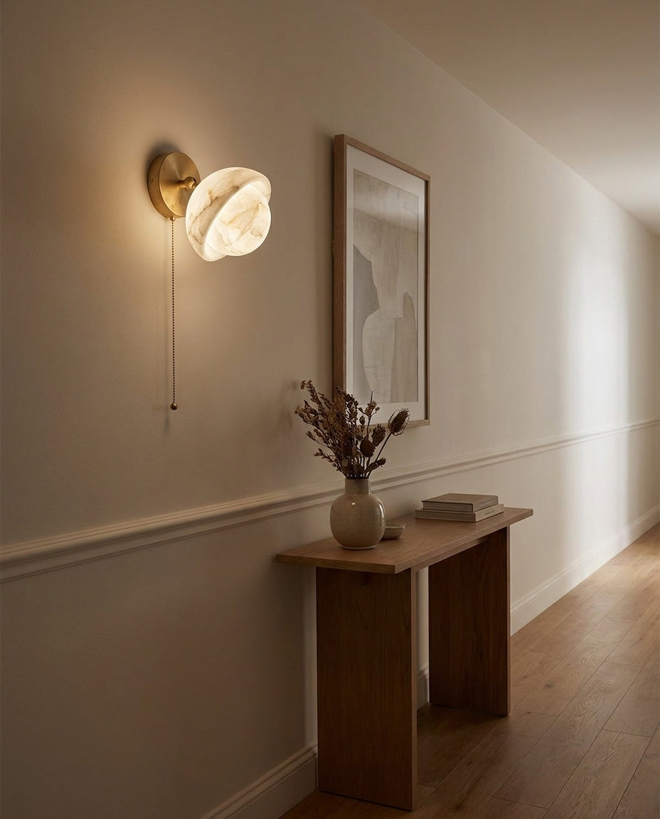 Eala Alabaster Wall Sconce — product view 3