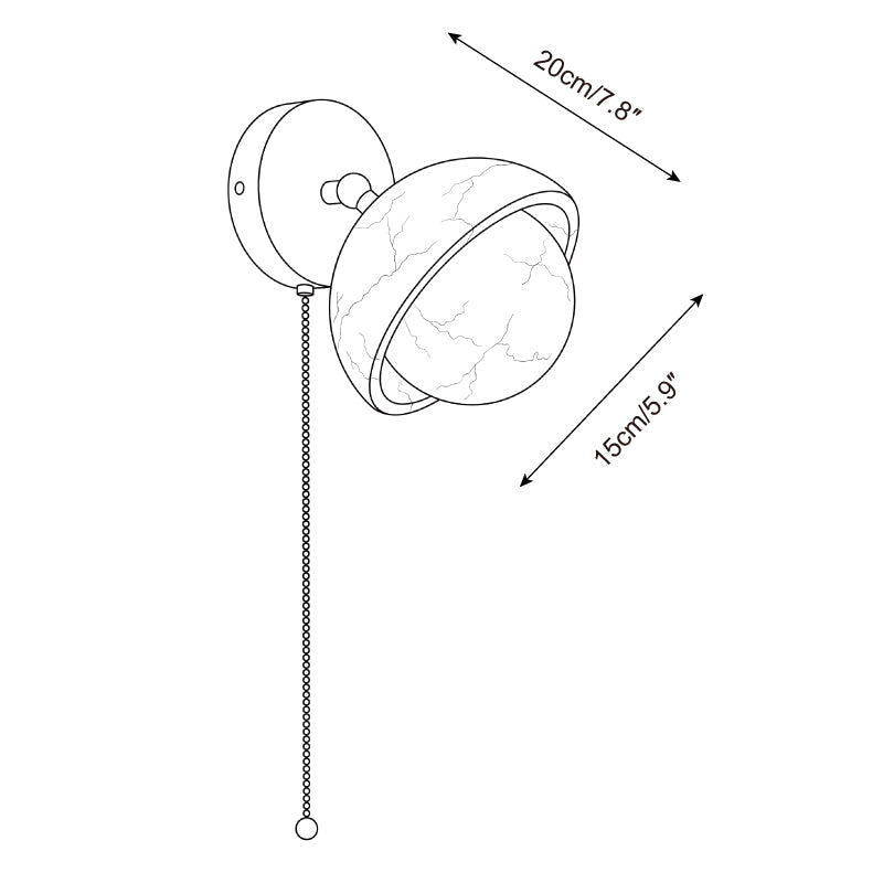 Eala Alabaster Wall Sconce — product view 5