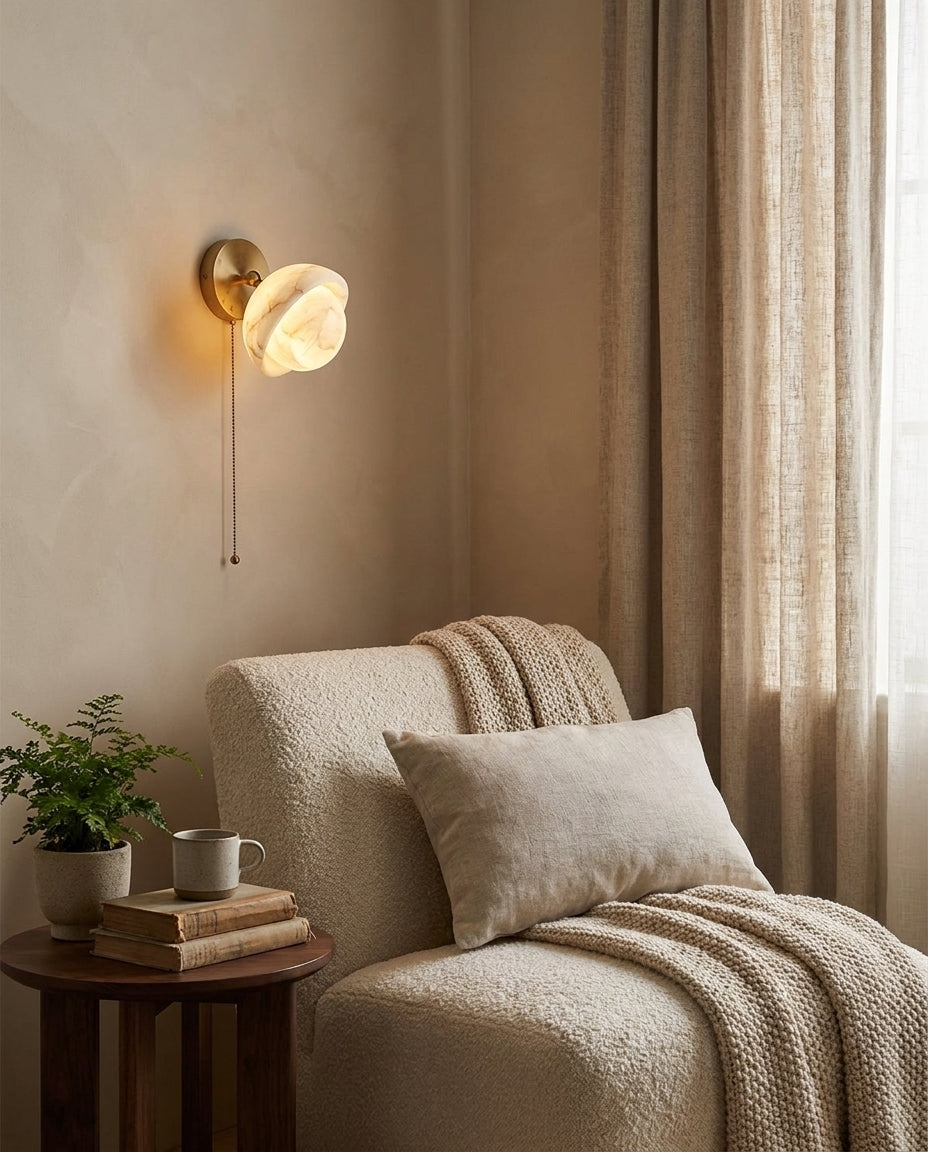 Eala Alabaster Wall Sconce — product view 8