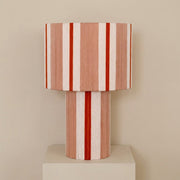 Blush Pink & Red Stripe