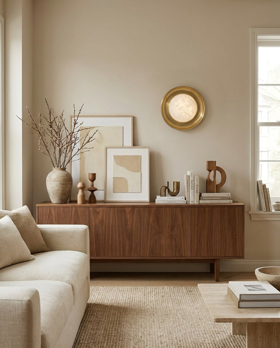 Dura Round Alabaster Wall Sconce — product view 9