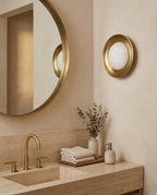 Dura Round Alabaster Wall Sconce — product view 12