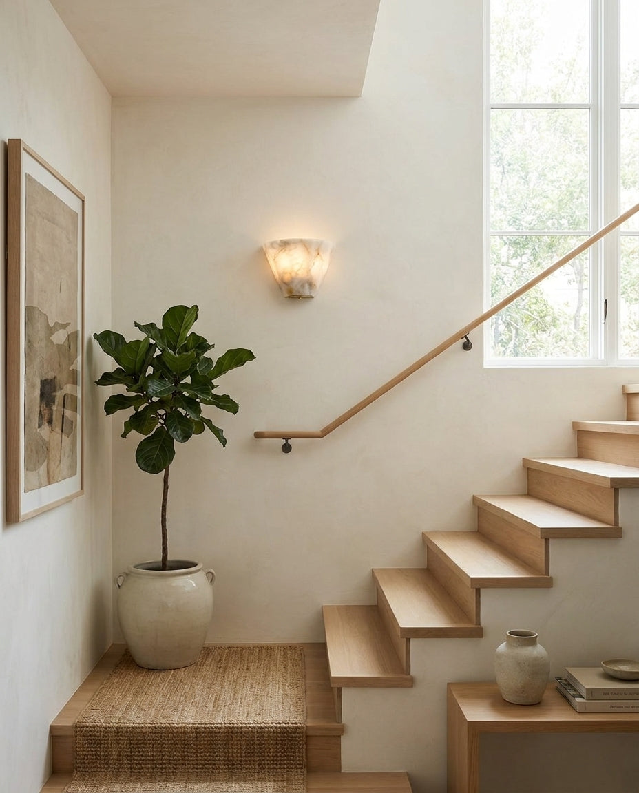 Fun Guy Alabaster Wall Sconce — product view 2
