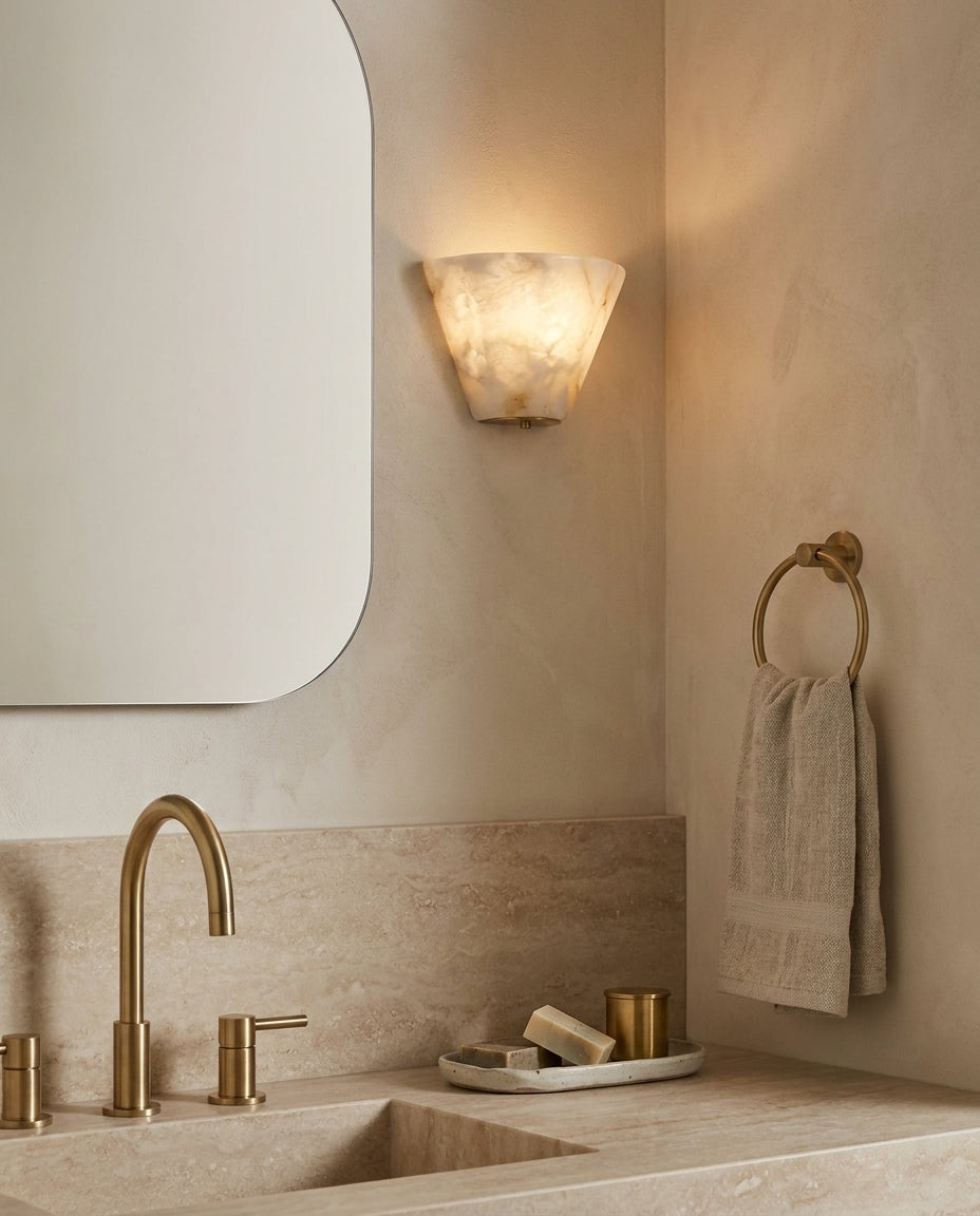 Fun Guy Alabaster Wall Sconce — product view 7