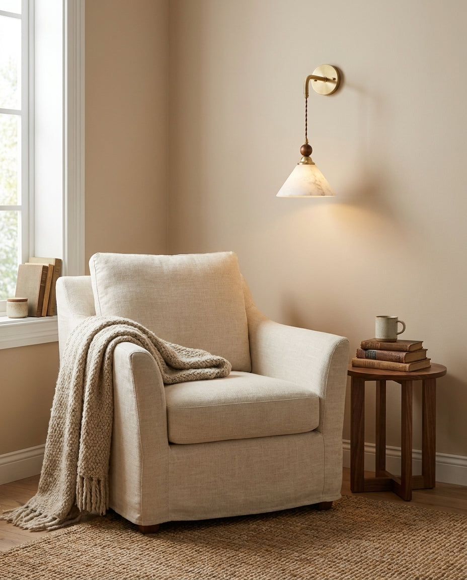 Norvian Alabaster Wall Sconce — product view 2