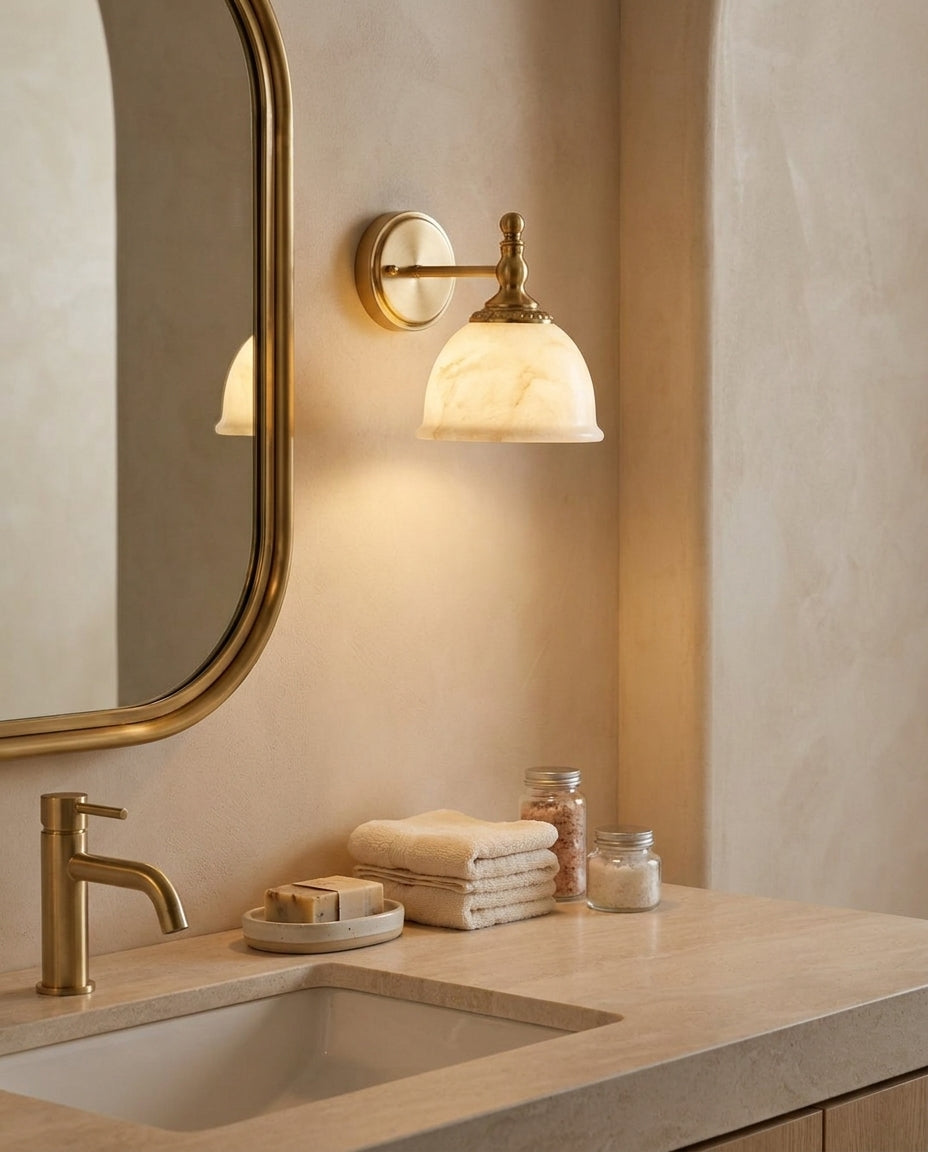 Mishya Alabaster Wall Sconce — product view 3