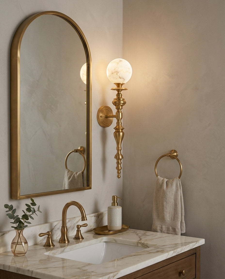 Beatty Alabaster Wall Sconce — product view 2