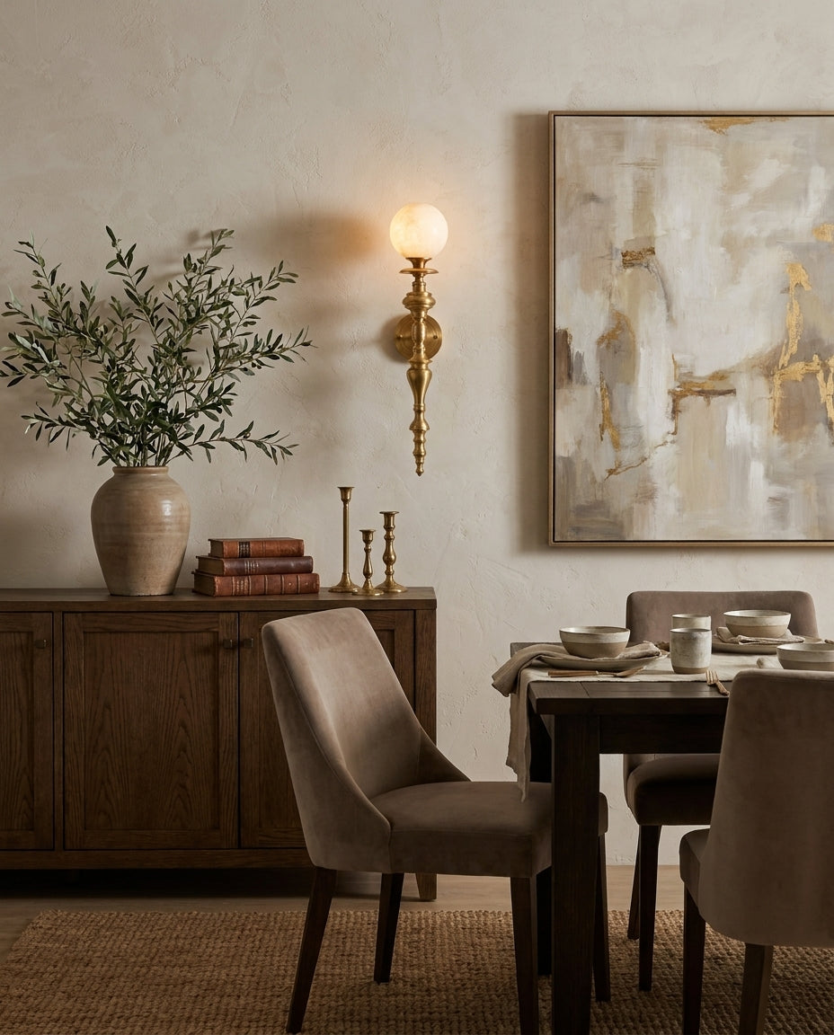 Beatty Alabaster Wall Sconce — product view 3