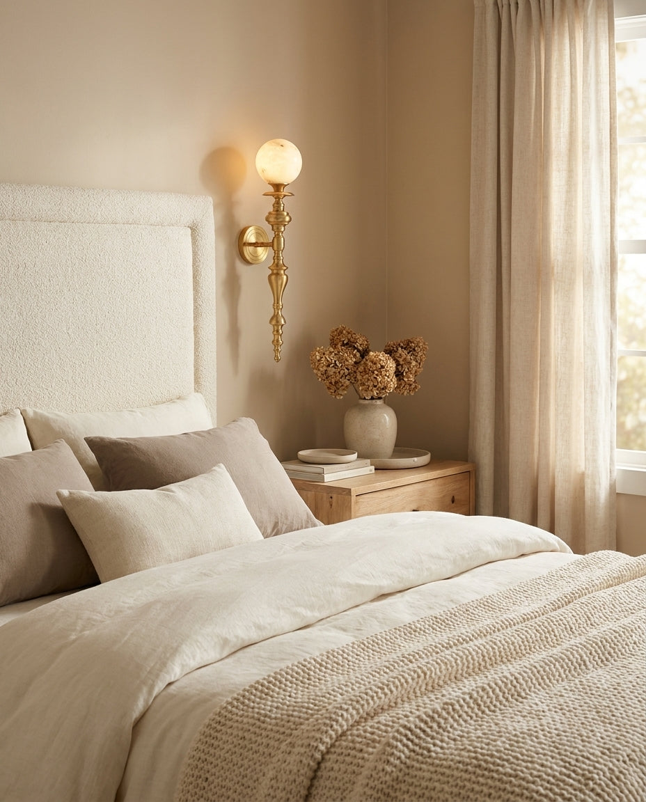 Beatty Alabaster Wall Sconce — product view 9