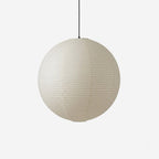 Round Washi Paper Pendant Light — product view 1