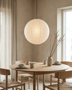 Round Washi Paper Pendant Light — product view 3