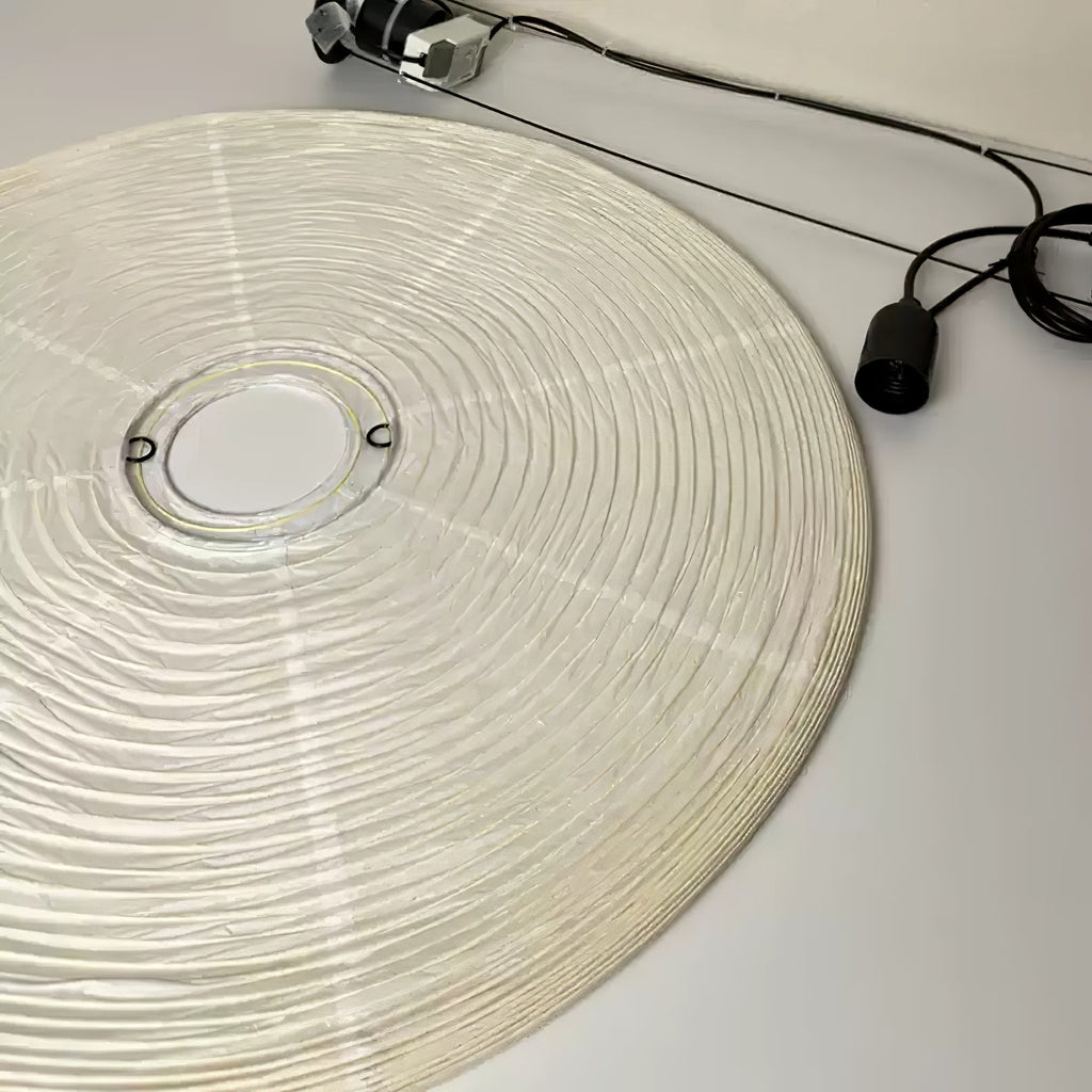 Round Washi Paper Pendant Light — product view 4