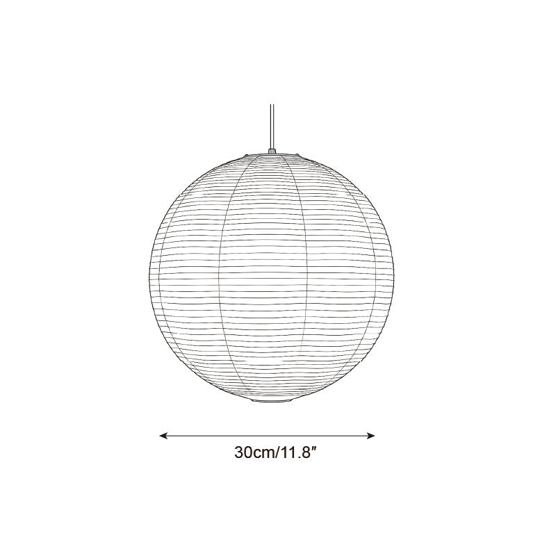 Round Washi Paper Pendant Light — product view 5