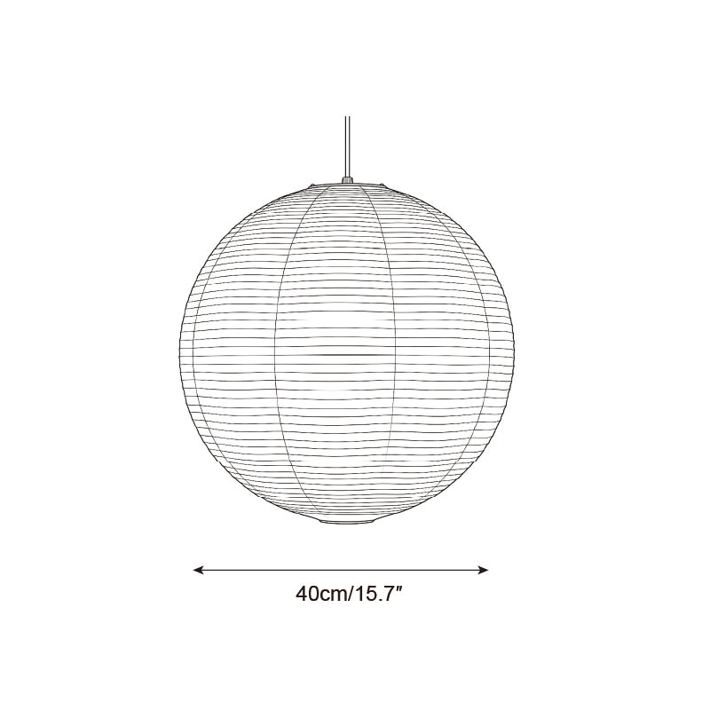 Round Washi Paper Pendant Light — product view 6