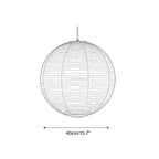 Round Washi Paper Pendant Light — product view 6