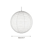 Round Washi Paper Pendant Light — product view 7
