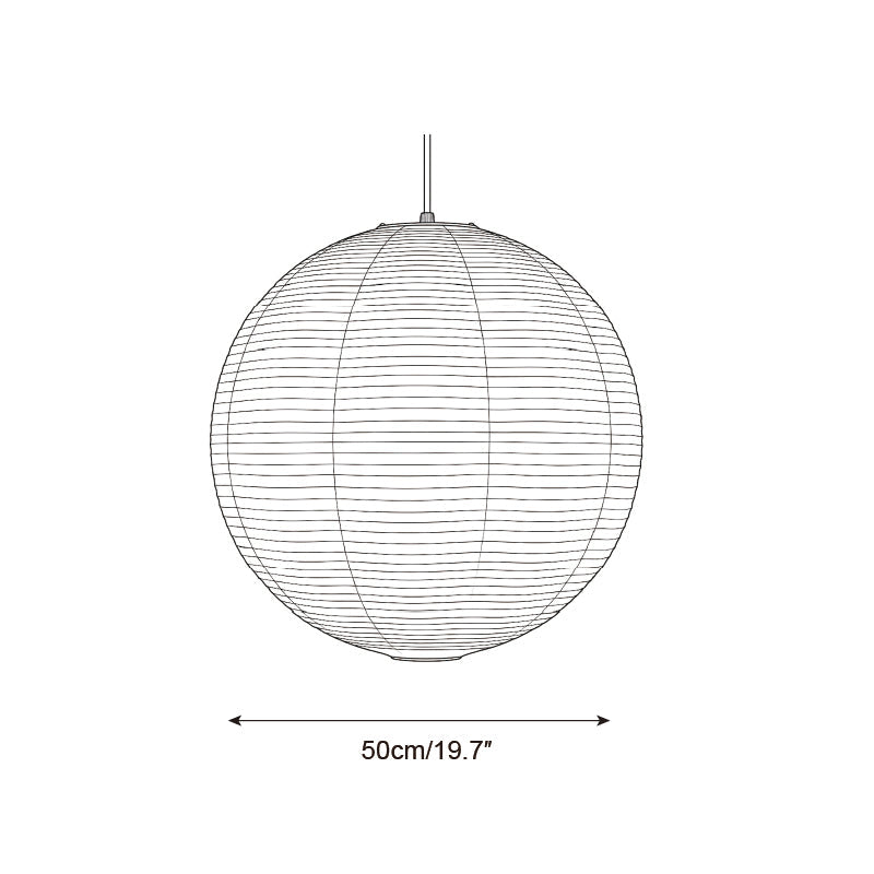 Round Washi Paper Pendant Light — product view 7