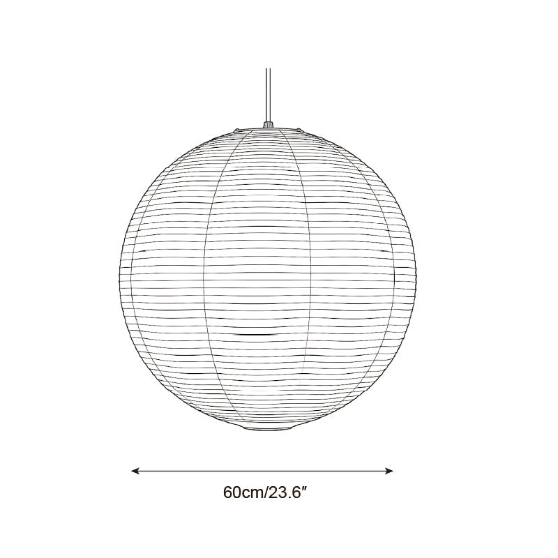 Round Washi Paper Pendant Light — product view 8