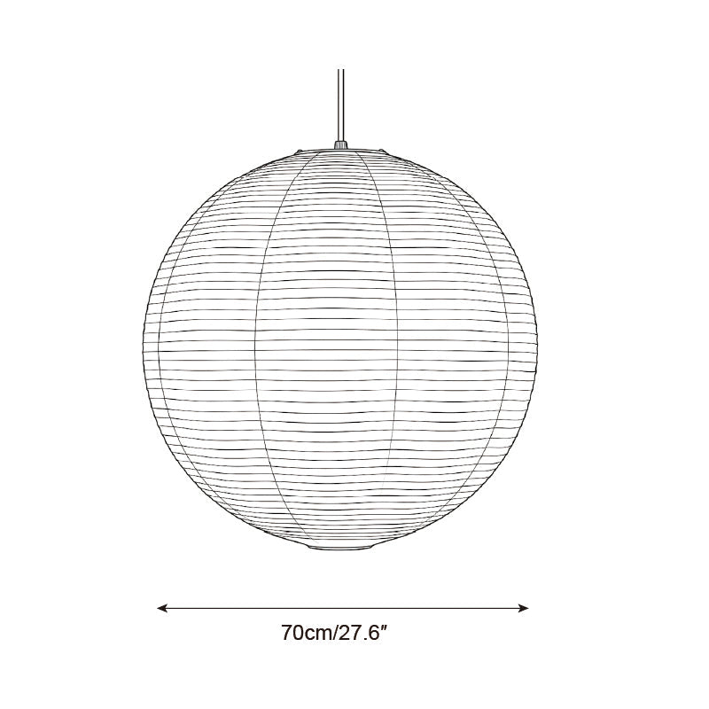 Round Washi Paper Pendant Light — product view 9