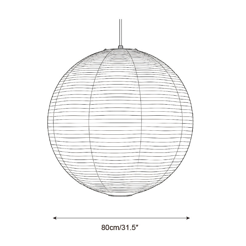 Round Washi Paper Pendant Light — product view 10