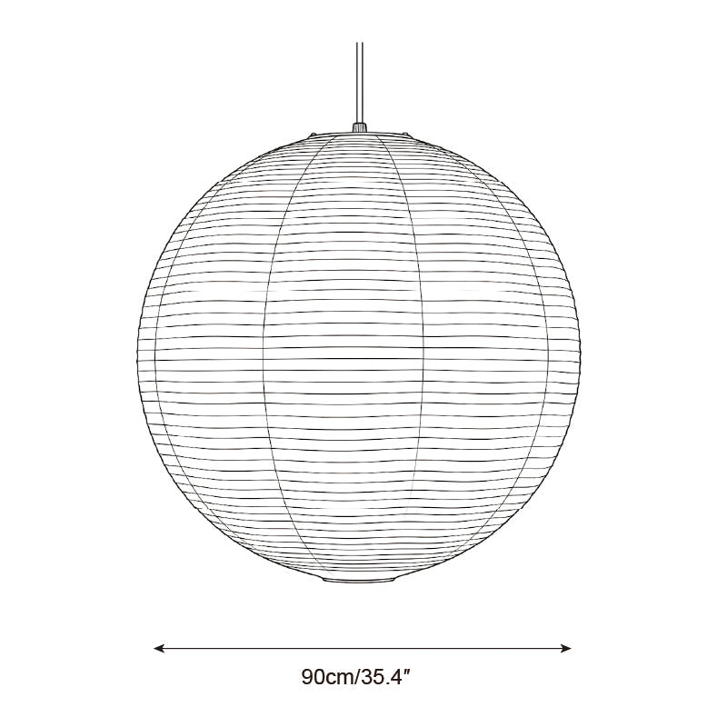 Round Washi Paper Pendant Light — product view 11