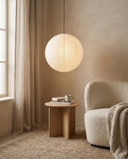 Round Washi Paper Pendant Light — product view 22