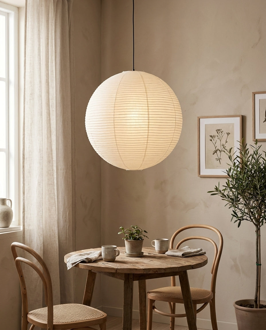 Round Washi Paper Pendant Light — product view 24