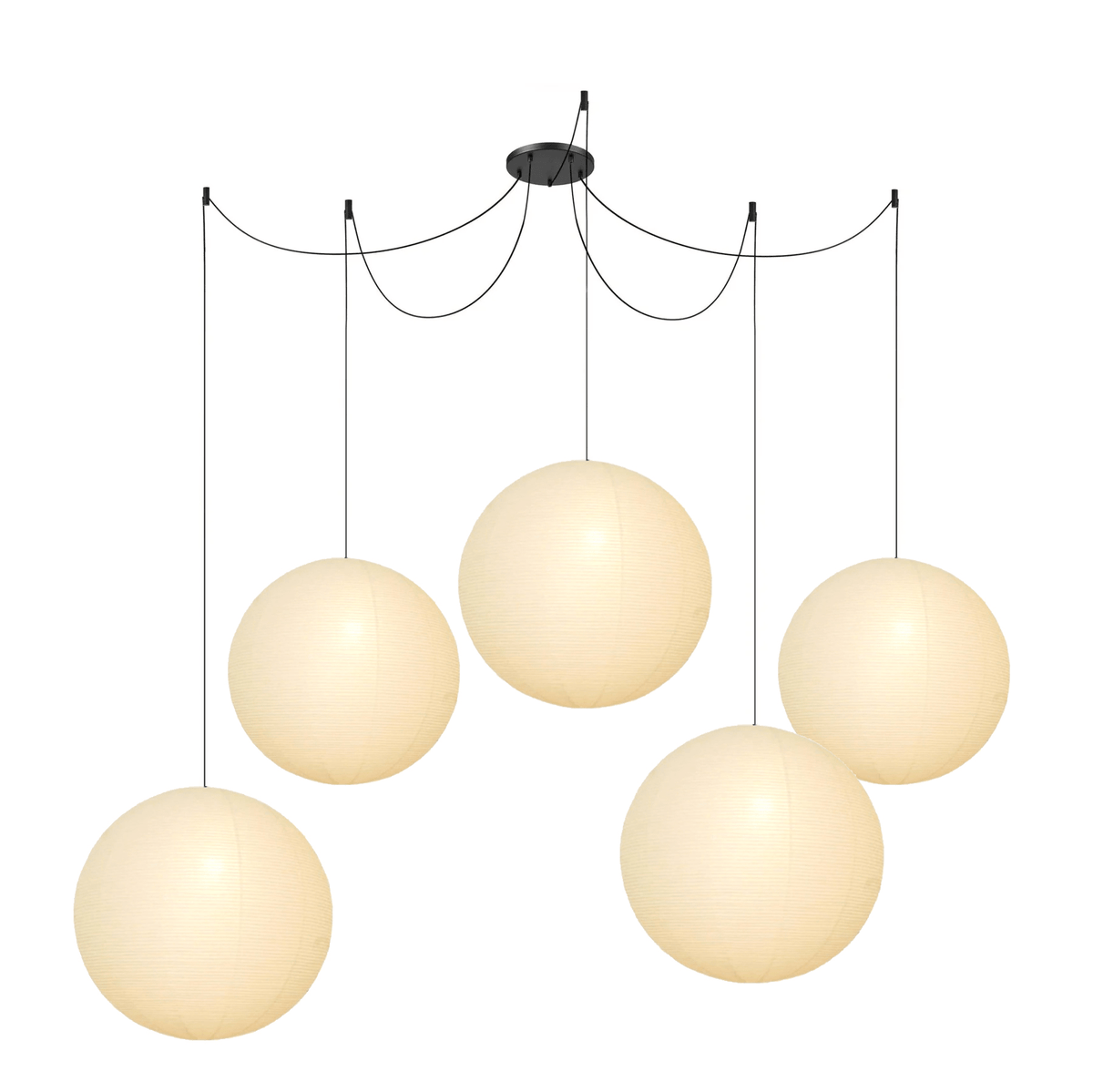 Round Washi Paper Pendant Light — product view 27