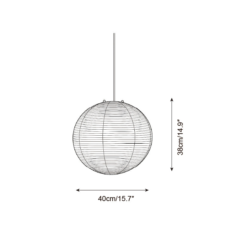 Washi Paper A Series Pendant Light — product view 5