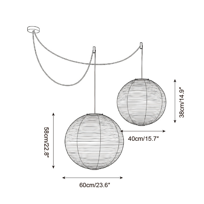 Washi Paper A Series Pendant Light — product view 13