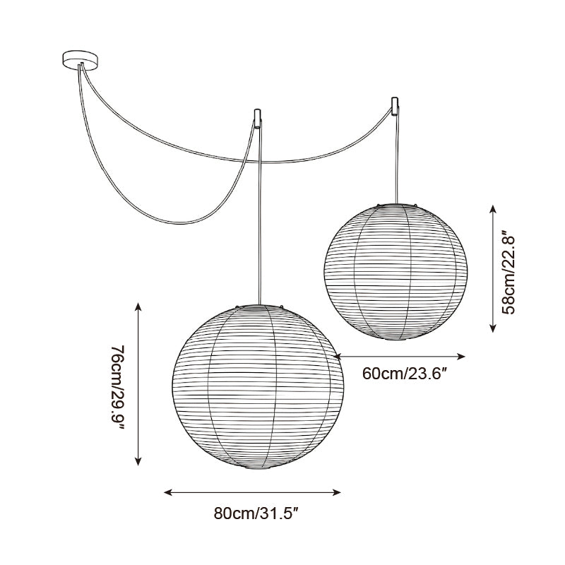 Washi Paper A Series Pendant Light — product view 14