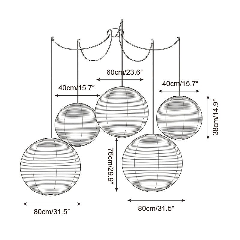 Washi Paper A Series Pendant Light — product view 16