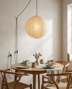 Japanese Paper Swag Pendant Light — product view 3