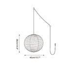 Japanese Paper Swag Pendant Light — product view 5