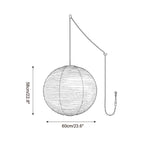 Japanese Paper Swag Pendant Light — product view 8