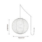 Japanese Paper Swag Pendant Light — product view 9