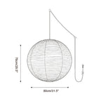 Japanese Paper Swag Pendant Light — product view 11