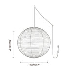 Japanese Paper Swag Pendant Light — product view 12